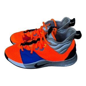 Nike PG Paul George 3 NASA GS Black‎ Orange Basketball Shoes Sz 6.5 Y CI8…